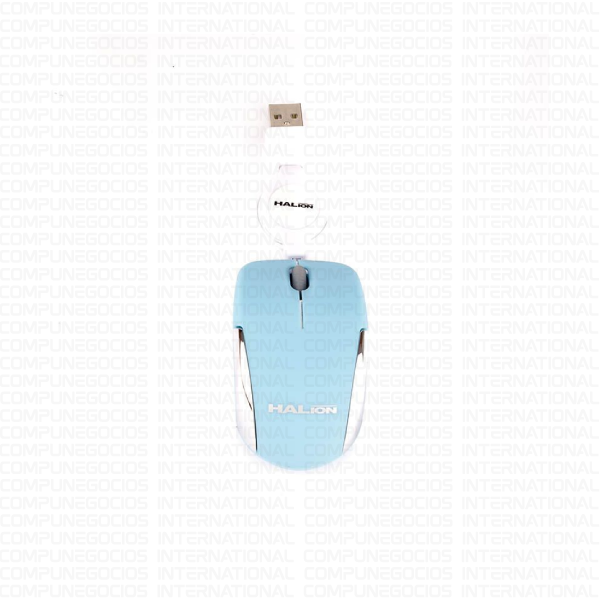 MOUSE MINI RETRACTIL HALION HERMES M1858 USB CELESTE