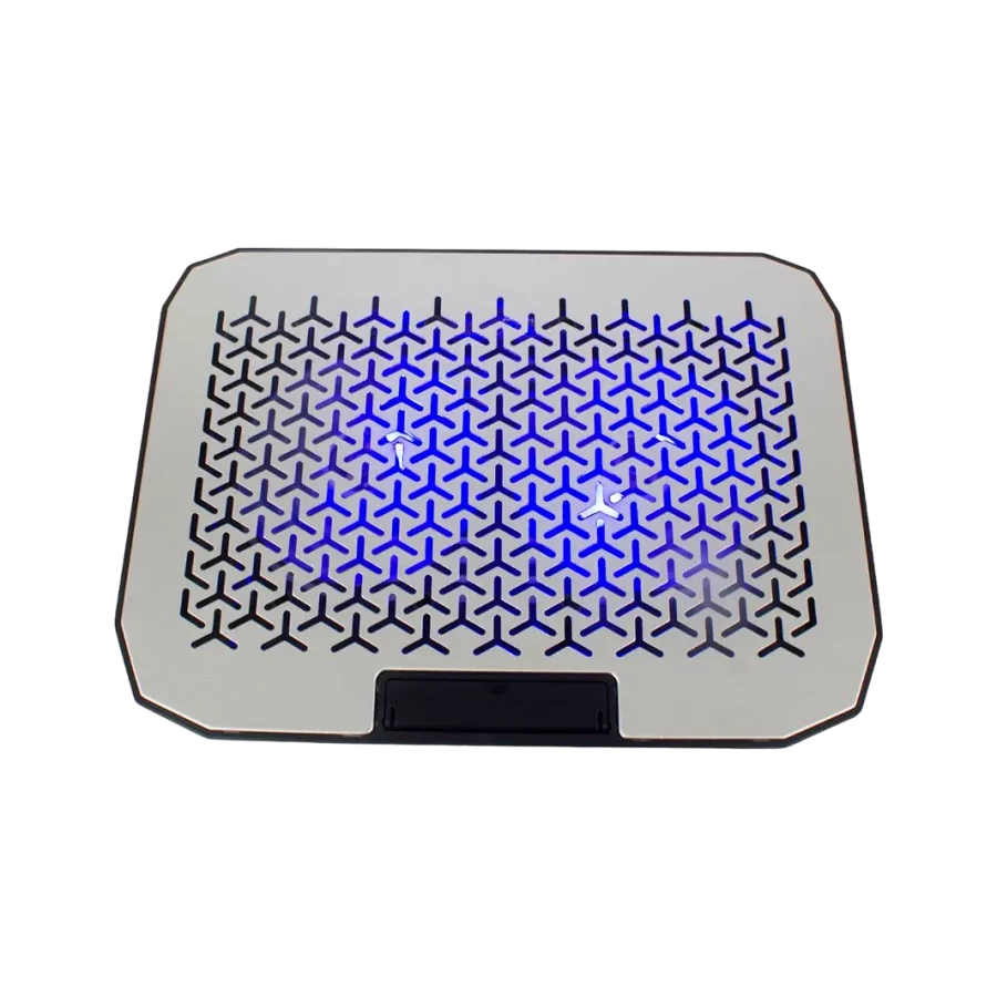 COOLER CYBERCOOL HA-80 ALUMINIO LED AZUL 2 VENTILADORES