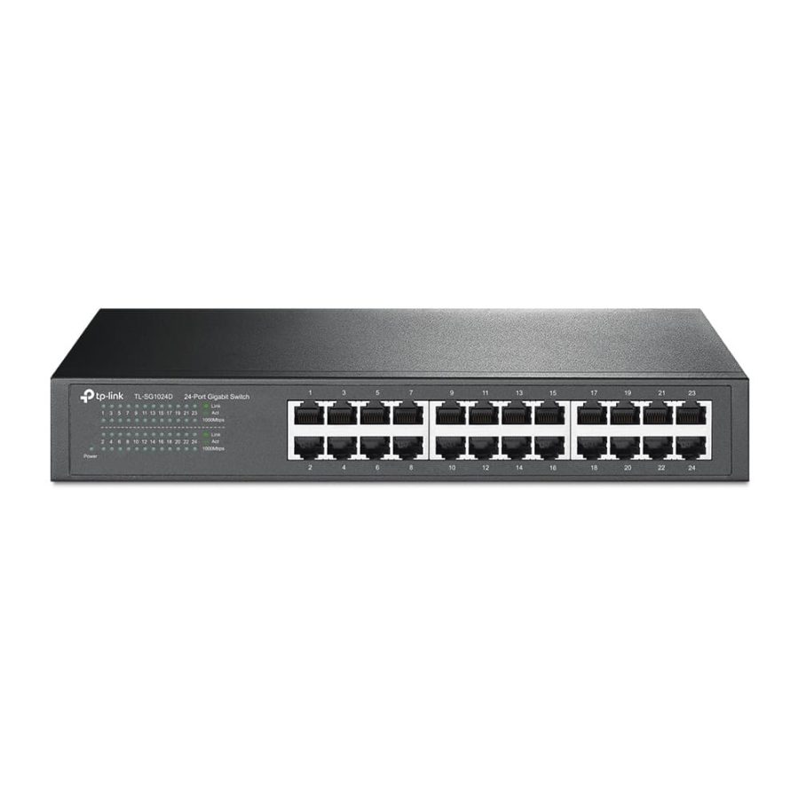 SWITCH TP-LINK TL-SG1024D DE 24 PUERTOS GIGABIT 10/100/1000 MBPS METÁLICO PN:1730502267