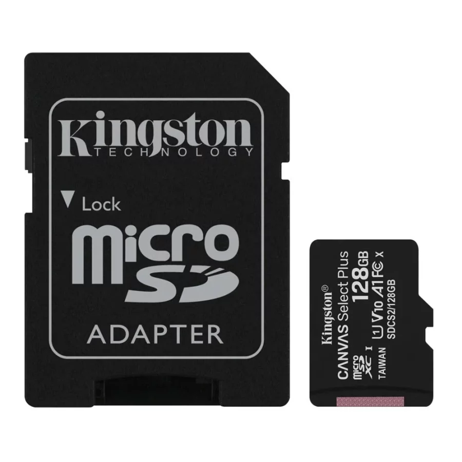 MEMORIA MICRO-SD KINGSTON CANVAS SELECT PLUS 128GB CON ADAPTADOR SD