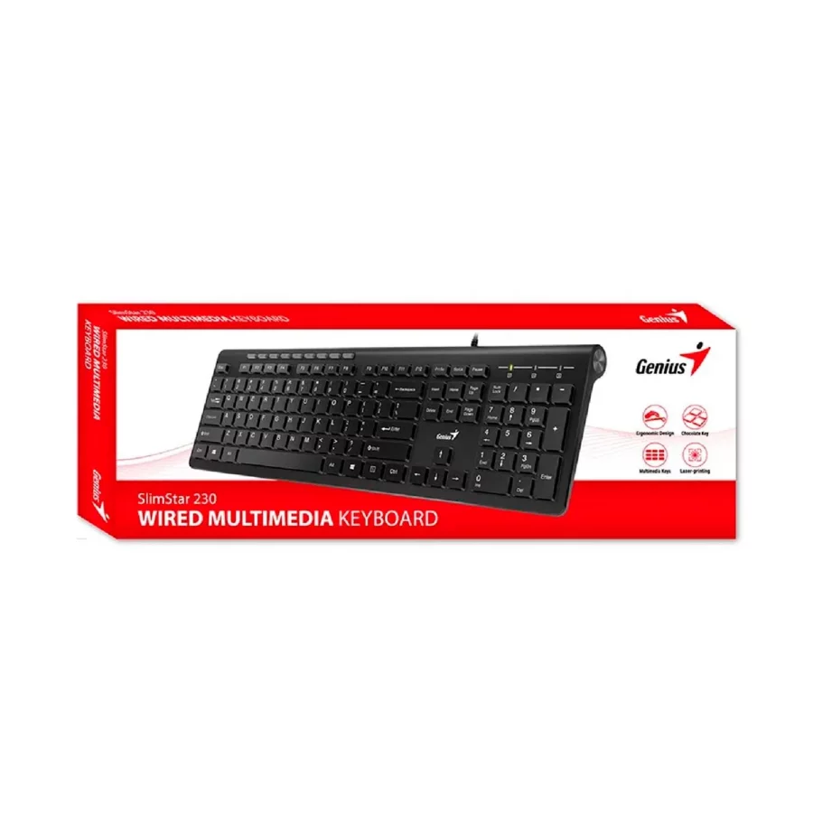 TECLADO MULTIMEDIA GENIUS SLIMSTAR 230