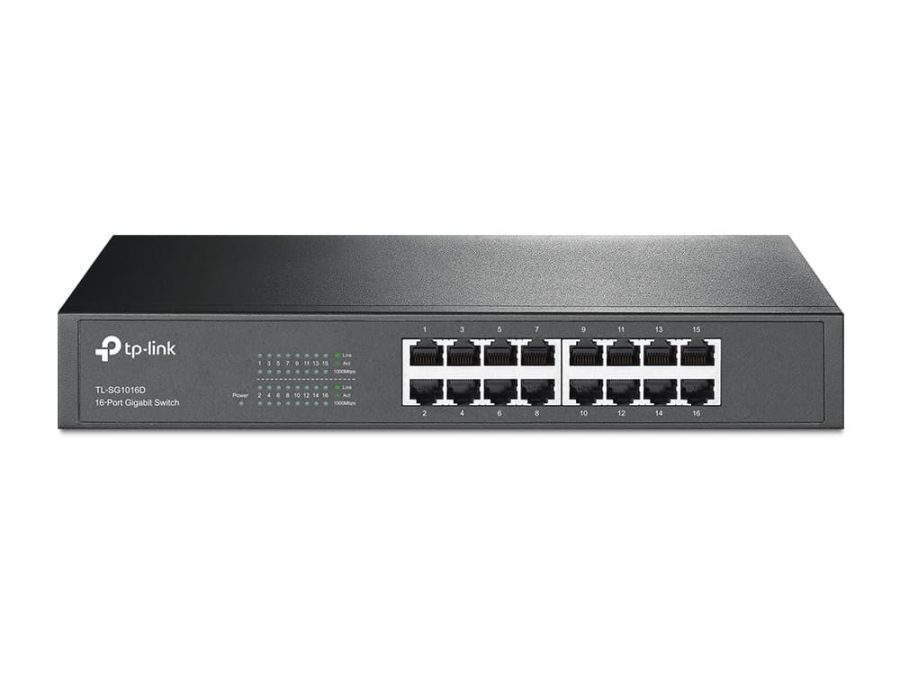 SWITCH TP-LINK TL-SG1016 DE 16 PUERTOS 10/100/1000 MBPS METALICO