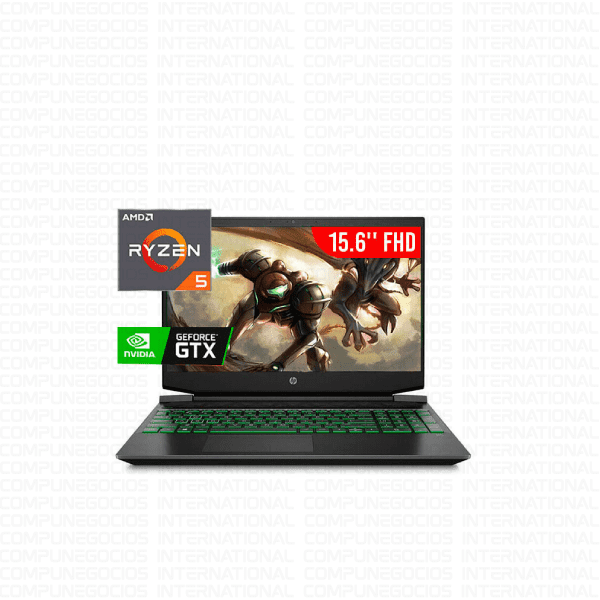 LAPTOP GAMER HP PAVILION GAMING 15-EC1025LA  RYZEN 5  RAM 8GB  SSD 256GB 15.6 NVIDIA DDR5 3GBGTX 105 (PN: 162D6LA#ABM)