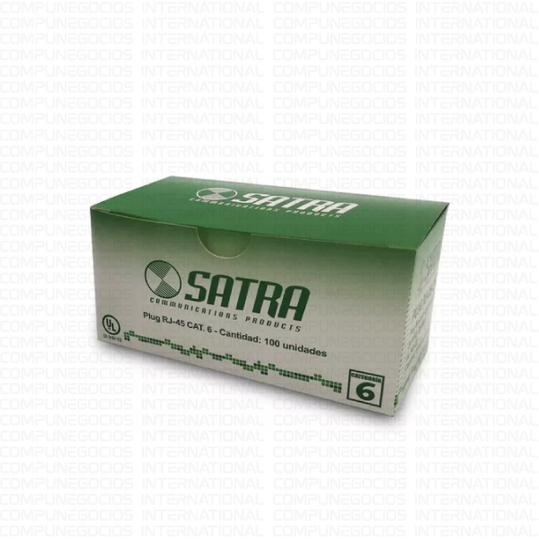 CONECTORES SATRA PLUG RJ45 CAT6 POR CAJA DE 100 UNIDADES