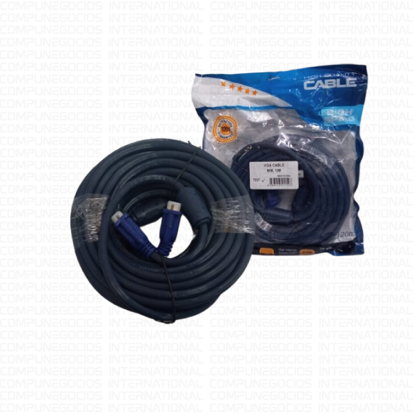 CABLE VGA A VGA 15 METROS M/M HIGH QUALITY (BOLSA)