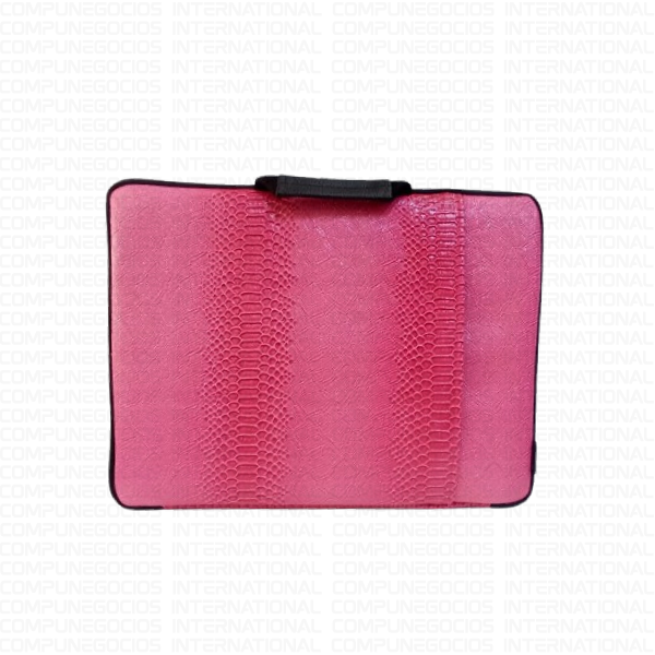 FUNDA PARA LAPTOP CUERINA COLOR ROSA ESCARCHADO 15.6″
