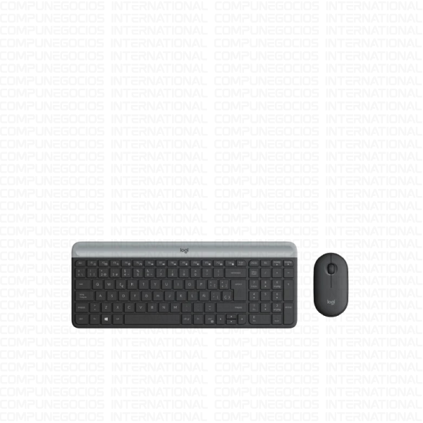 TECLADO LOGITECH MK470 SLIM COMBO, TECLADO + MOUSE INALÁMBRICO, SILENCIOSO