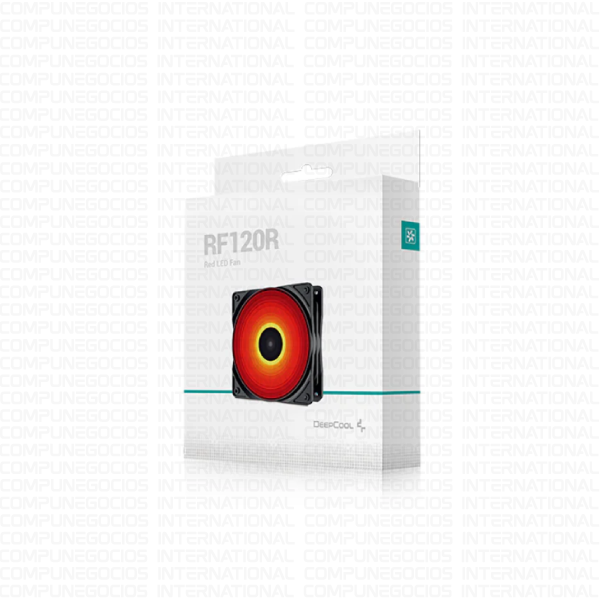 COOLER DEEPCOOL RF120R, 120X120X25M, CON ILUMINACION LED ROJO