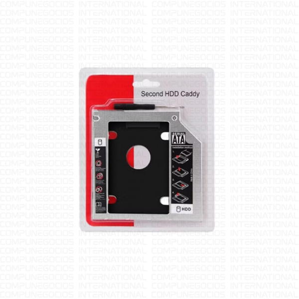 ADAPTADOR CADDY 2ND HDD UNIVERSAL 12.7 MM G-112 (KNT-1102)