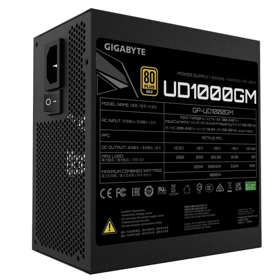 FUENTE GIGABYTE GP-UD1000GM ATX 1000W FULL MODULAR