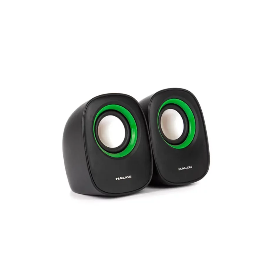 PARLANTE HALION HA-S15 2.0 USB NEGRO/VERDE