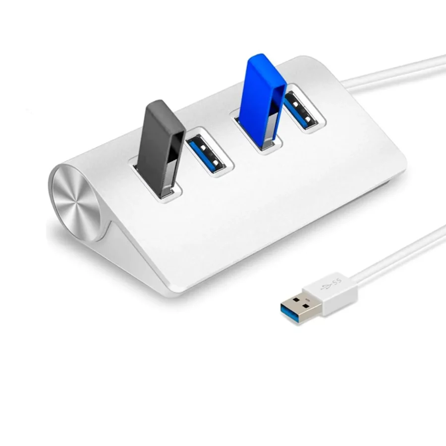 HUB 4 PUERTOS 2TB KNT-1151 USB 3.0 ALUMINIO REDONDO  5GBPS