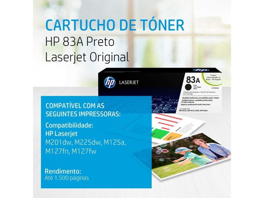 TONER HP 83A (CF283A) BLACK, LASERJET PRO M125, M127, M201, M225