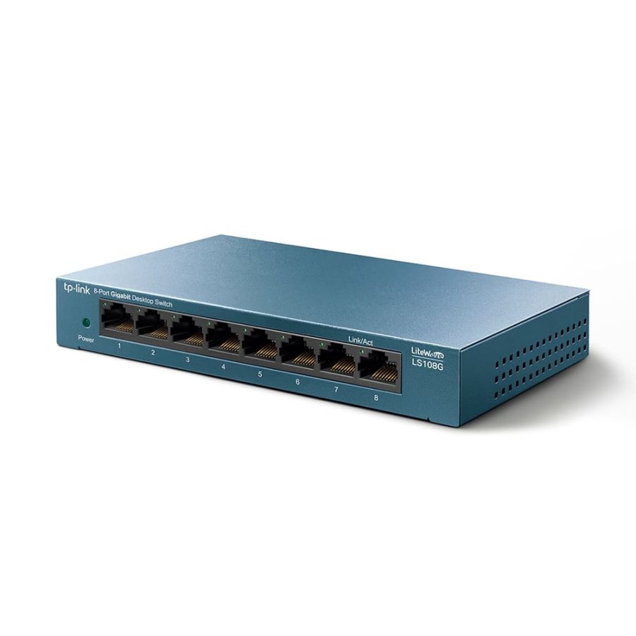 SWITCH TP-LINK LS108G DE 8 PUERTOS GIGABIT 10/100/1000 MBPS METALICO
