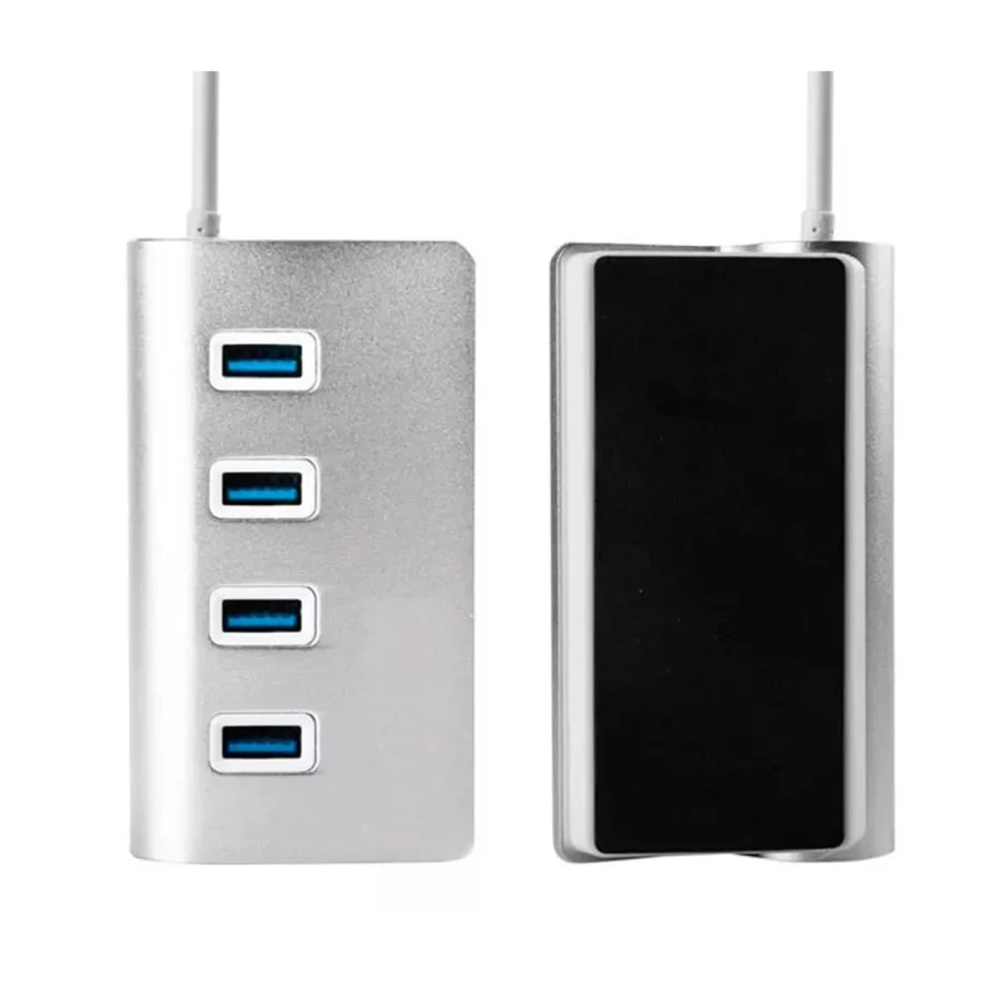 HUB 4 PUERTOS 2TB KNT-1151 USB 3.0 ALUMINIO REDONDO  5GBPS