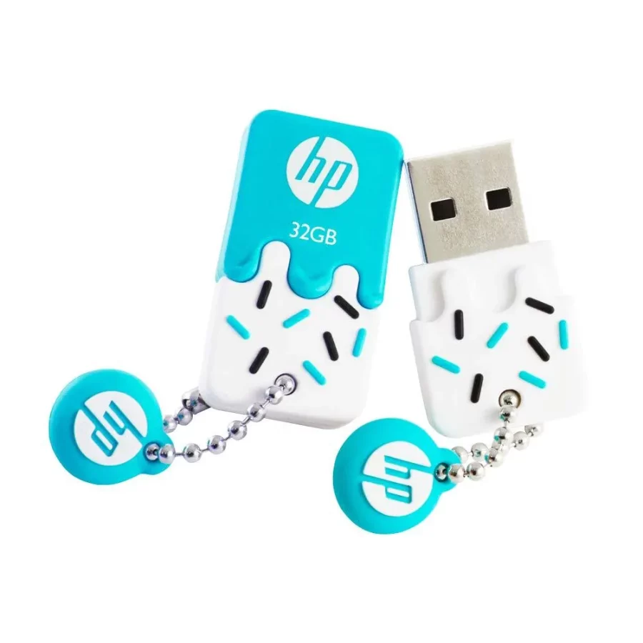 MEMORIA USB HP 32GB 2.0 V178B FLASH DRIVE BLANCO/TURQUESA