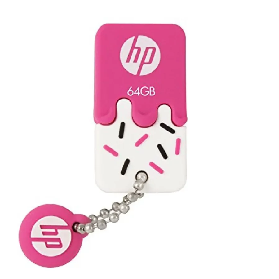 MEMORIA USB HP 64GB 2.0 V178P FLASH DRIVE BLANCO/ROSADO