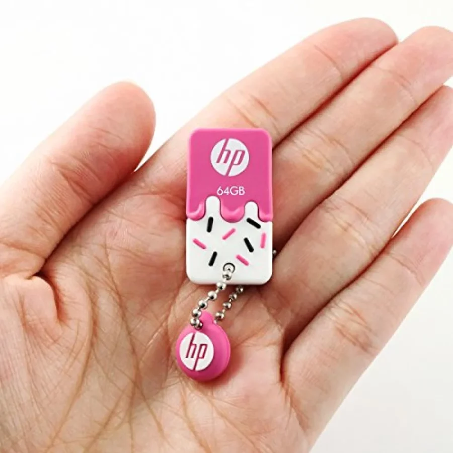 MEMORIA USB HP 64GB 2.0 V178P FLASH DRIVE BLANCO/ROSADO