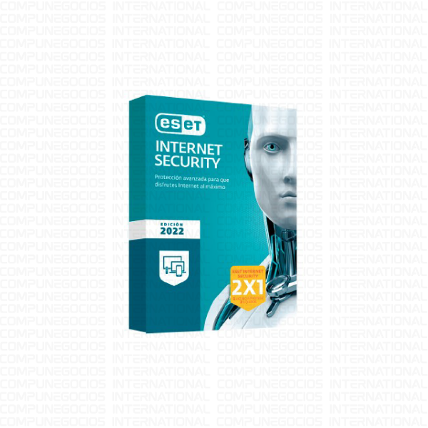 ANTIVIRUS ESET INTERNET SECURITY WINDOWS MACOS ANDROID PARA 1 EQUIPO 2X1 1 LICENCIA PROTEGE 2 EQUIPOS