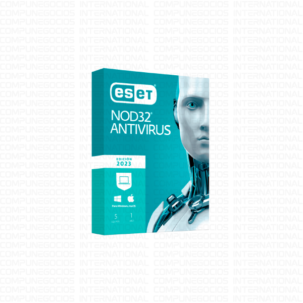 ANTIVIRUS ESET NOD32  WINDOWS MACOS PARA 5 EQUIPOS