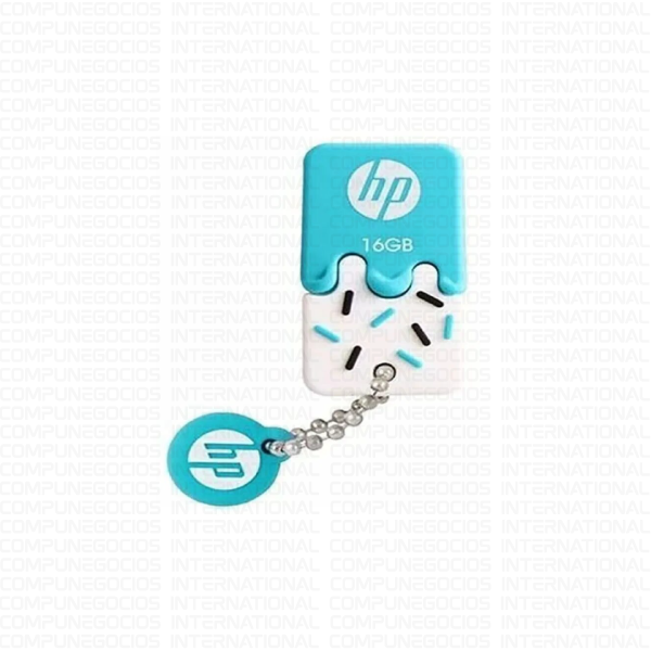 MEMORIA USB HP 16GB 2.0 V178B FLASH DRIVE BLANCO/TURQUESA