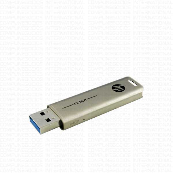 MEMORIA USB HP 64GB 3.1 X796W FLASH DRIVE METÁLICO RETRÁCTIL