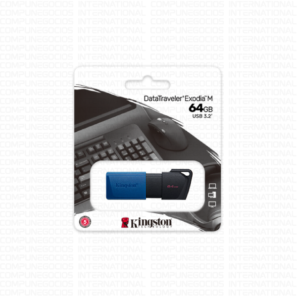 MEMORIA USB KINGSTON 64GB 3.2 DATA TRAVELER EXODIA M DTXM/64GB