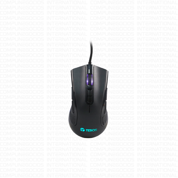 MOUSE GAMING TEROS TE-5167N  ÓPTICO  USB  12800 DPI  RGB  NEGRO