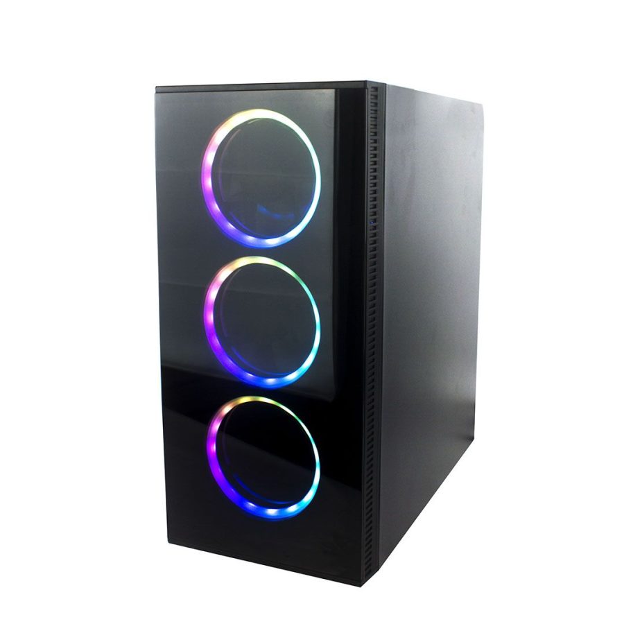 CASE GAMER HALION MAGIC MIRROR FUENTE 550W 4 COOLER RGB