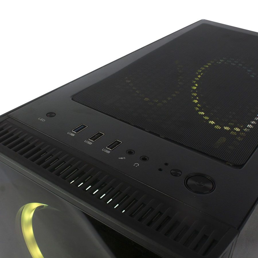 CASE GAMER HALION MAGIC MIRROR FUENTE 550W 4 COOLER RGB